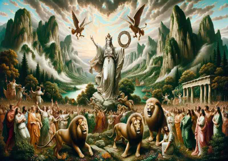 Pagan deity Cybele Phrygian mother goddess | Metal Poster