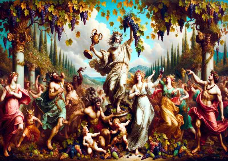 Pagan deity Dionysus god of wine and festivity | Canvas