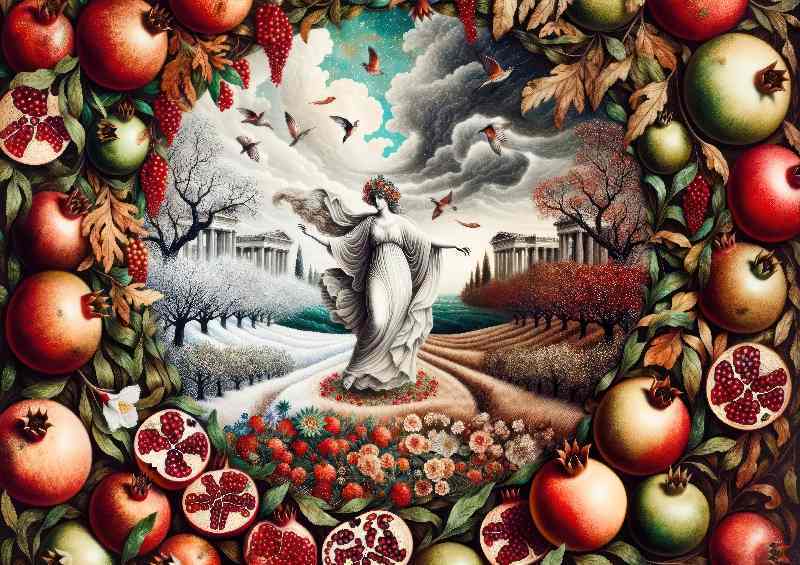 Pagan deity Persephone queen of the underworld | Metal Poster