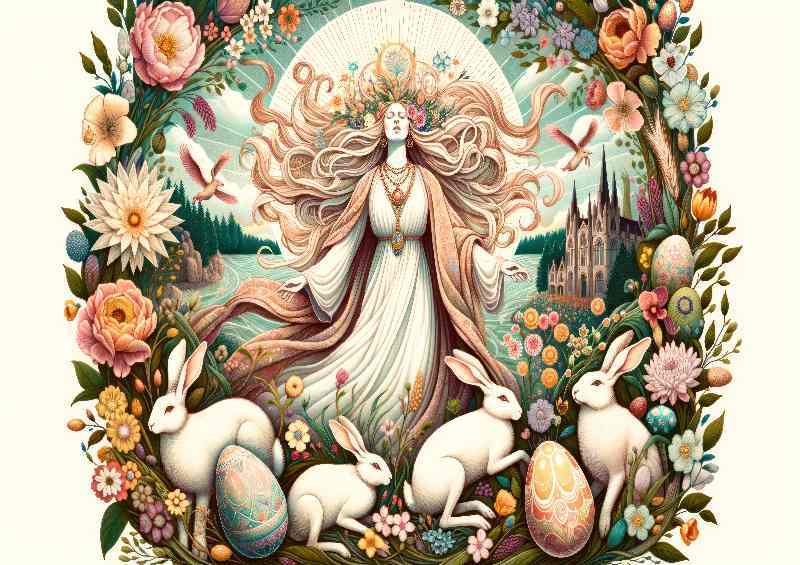 Eostre Metal Poster - Goddess of Spring & Dawn