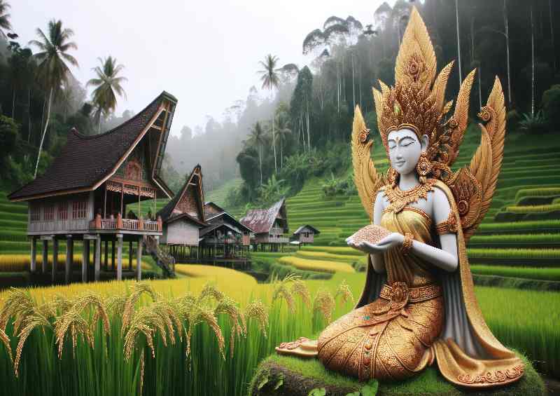 Sumatran deity Dewi Sri graceful and nurturing | Di-Bond