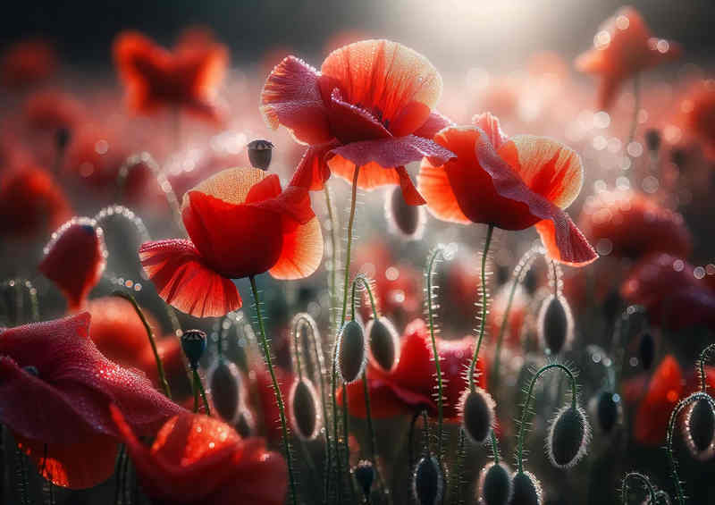 Vibrant Red Poppies | Poster