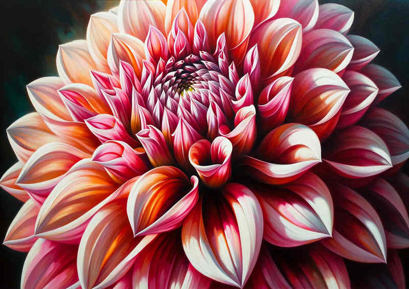 Dahlia Blooms Poster