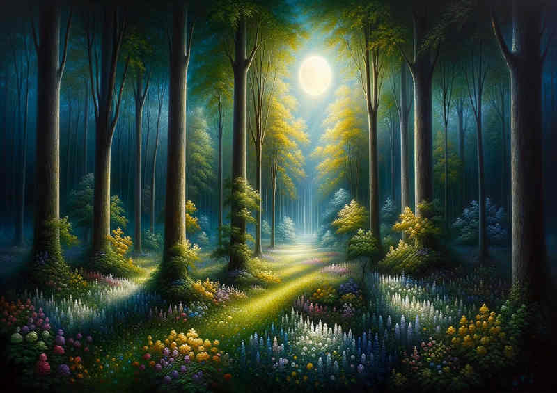 Moonlit Forest Canvas
