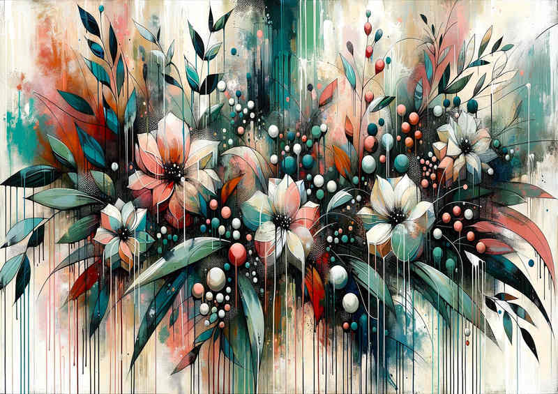 Nature Floral Street Art Metal Poster