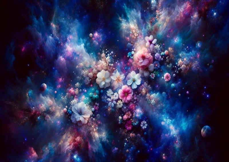 Ethereal Floral Cosmos Canvas