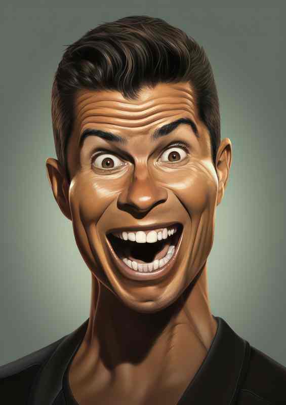Caricature of Cristiano Ronaldo footballer | Poster