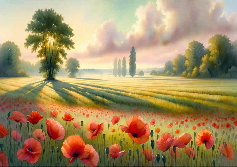Poppies Whisper Metal Poster