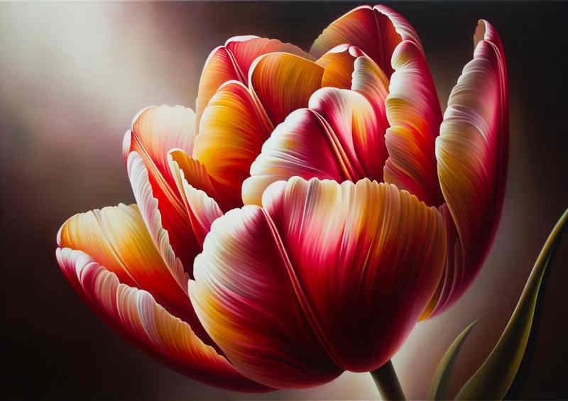 Temptation a close up view of a radiant tulip | Di-Bond