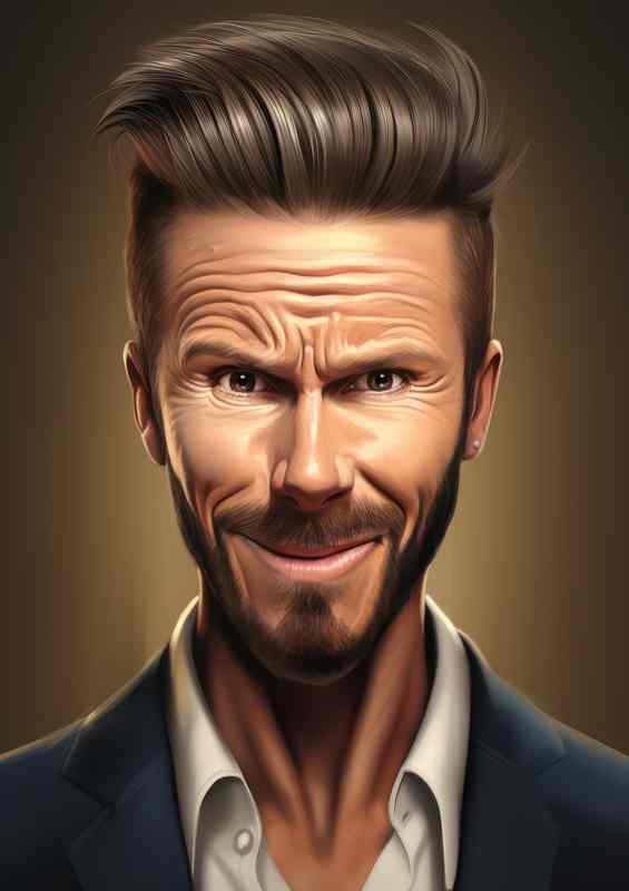 Caricature of David Beckham | Poster