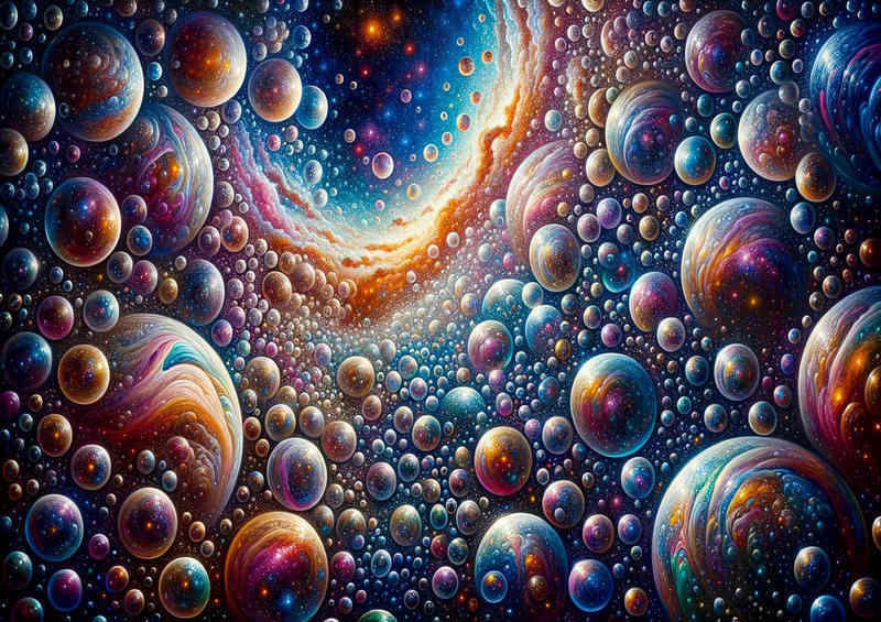 Bubbleverse Beyond a vast universe where galaxies stars | Poster
