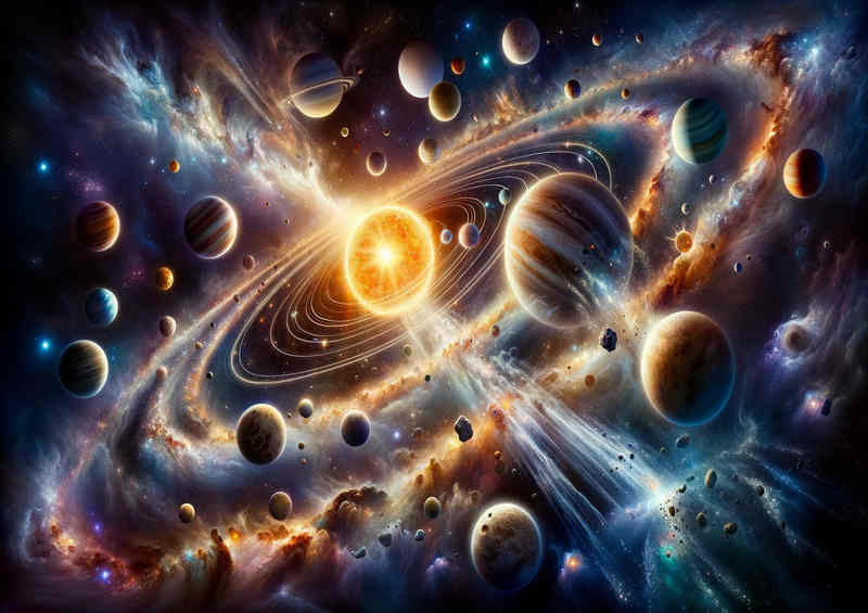 Celestial Symphony of the solar system | Canvas