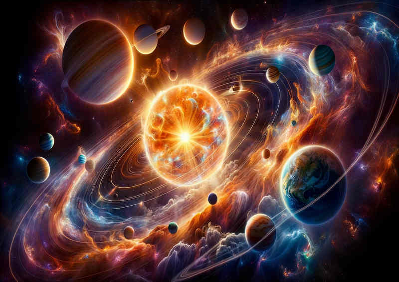Cosmic Ballet Solar System Canvas