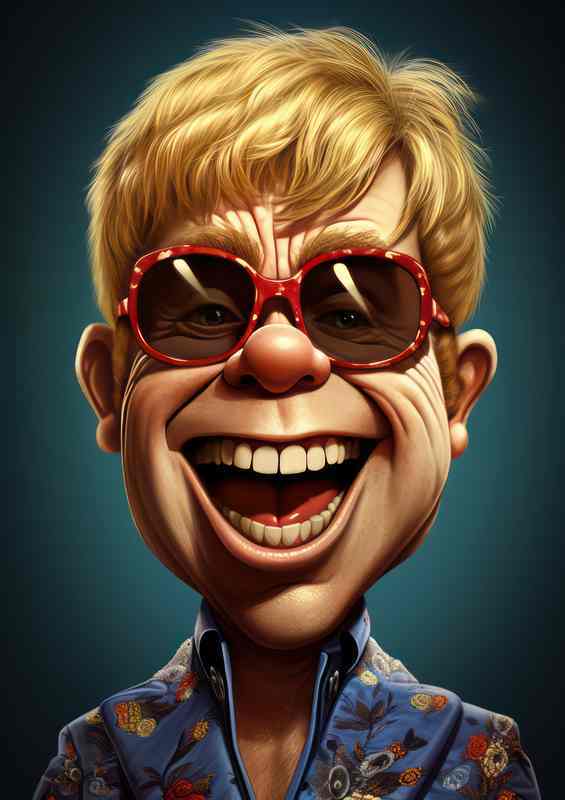 Caricature of Elton John | Poster