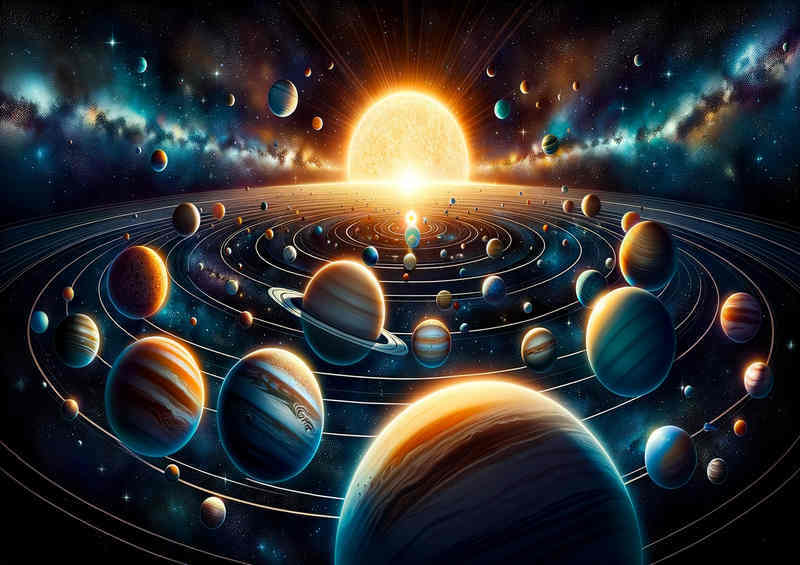 Solar Splendor | Planetary Alignment Poster