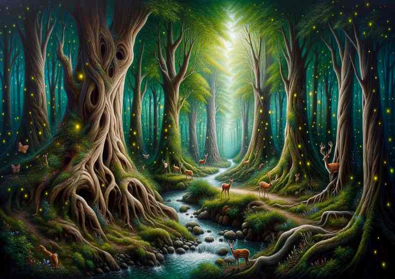 Whimsical Woods a dense forest | Canvas