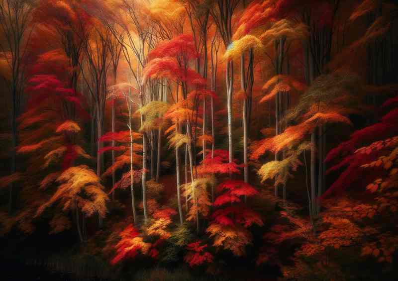 Whispers of Autumn a secluded grove | Canvas
