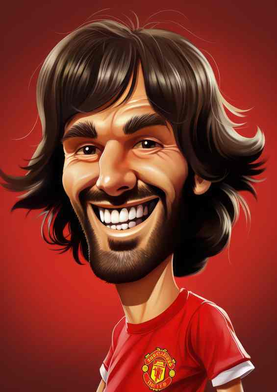 Caricature of George best | Canvas