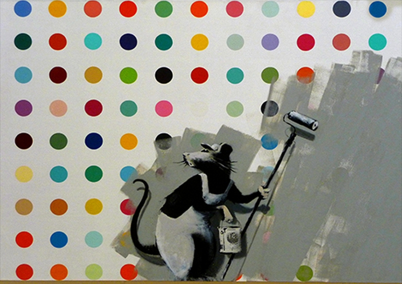 Damien Hirst the grey Rat | Poster