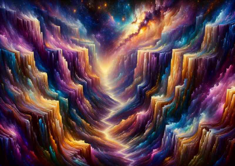 Cosmic Canyon visualizing a celestial twist | Metal Poster