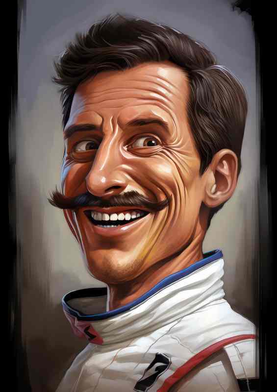Caricature of Graham Hill driver | Canvas