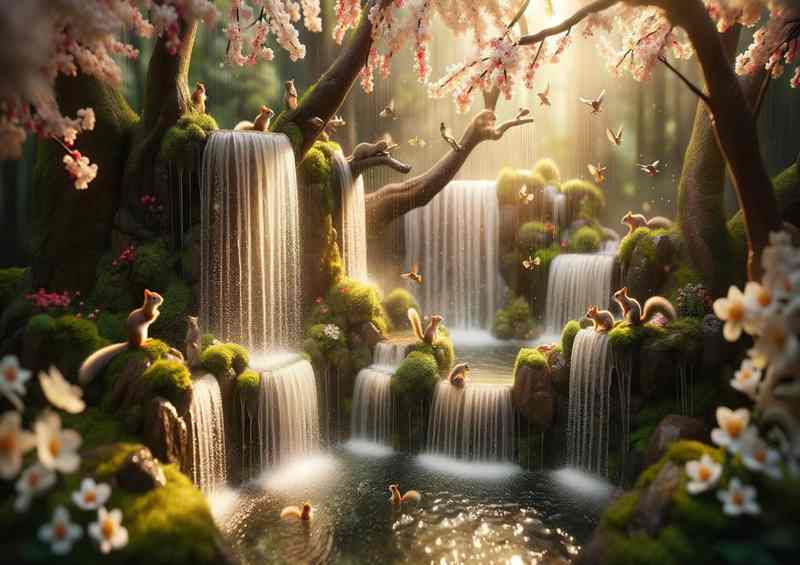 Dreamy Drizzles showcasing a secluded forest spot | Metal Poster