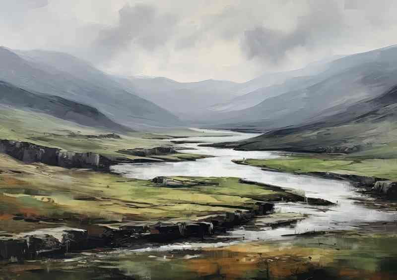 Stream running through the mountains | Poster