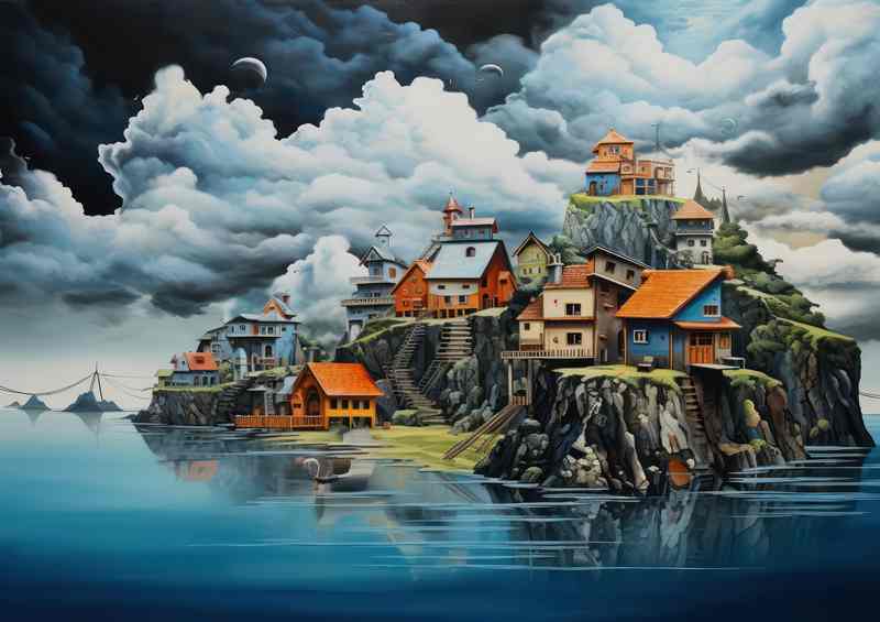 The Village store by the sea | Canvas