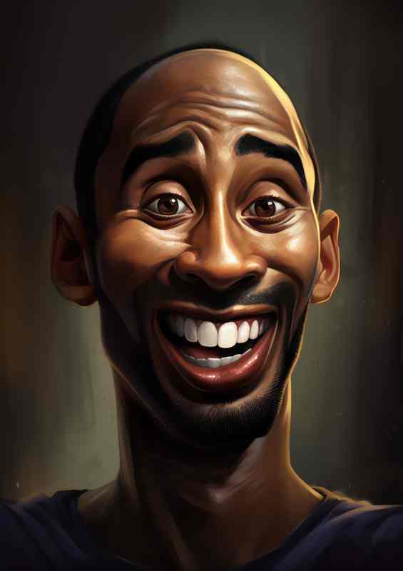 Caricature of Kobe Bryant Basketball | Canvas