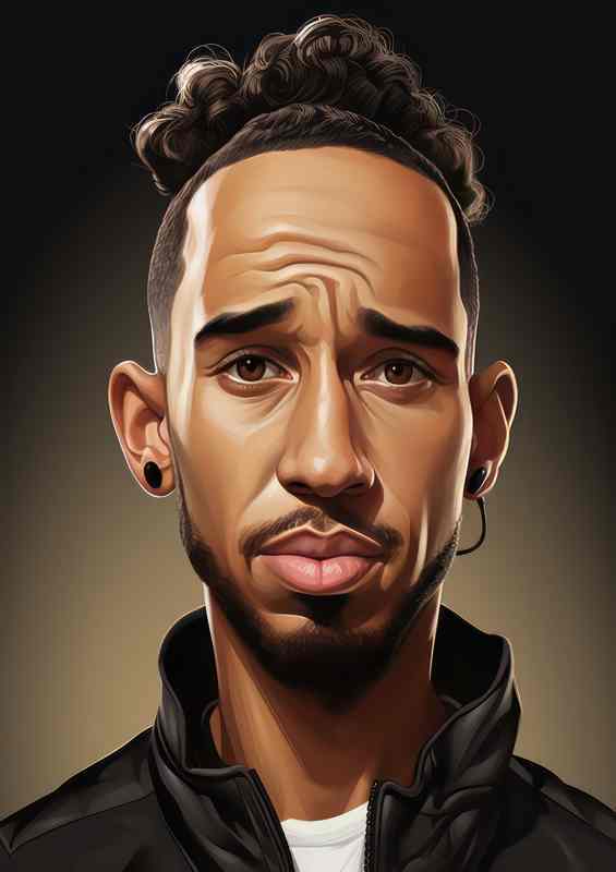 Caricature of Lewis Hamilton | Canvas
