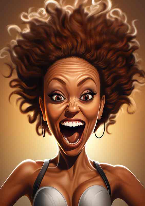 Caricature of Mel B Spice Girl | Canvas