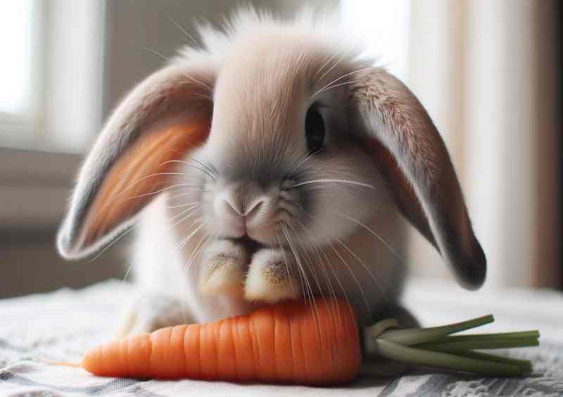 Bunny Bliss a soft and fluffy bunny with large droopy ears | Di-Bond