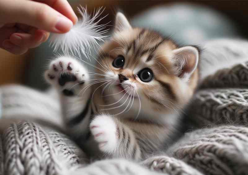 Kitten Cuddles a tiny kitten with soft | Di-Bond