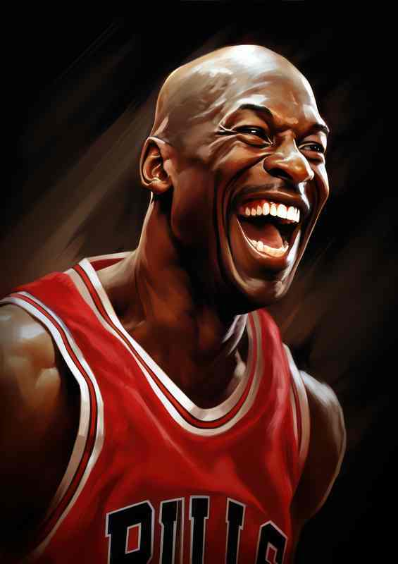Caricature of Michael Jordan basketball | Poster