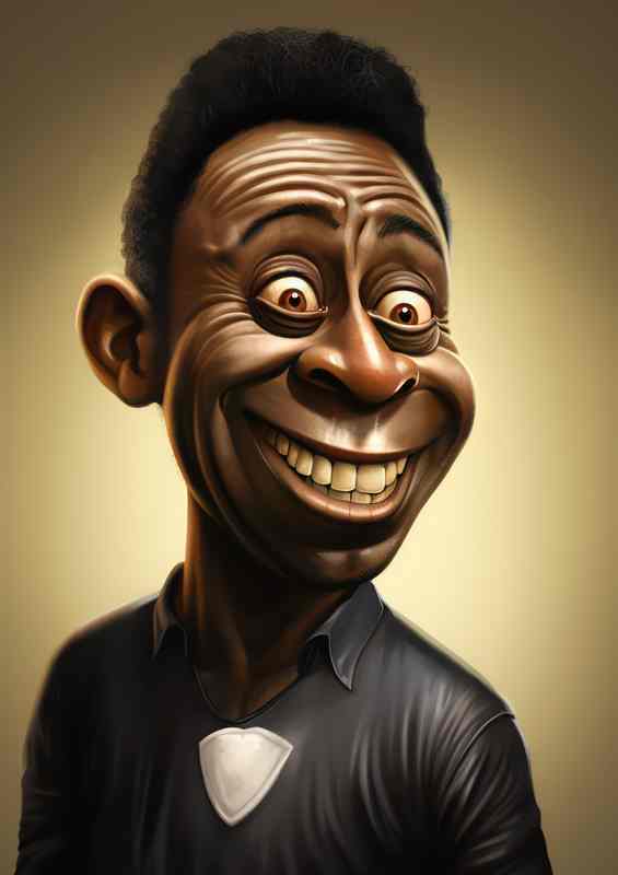 Caricature of Pele | Di-Bond
