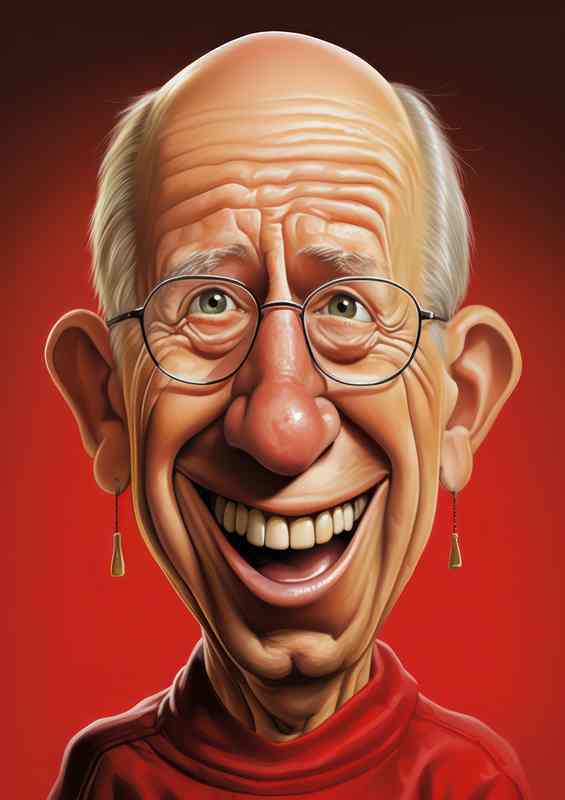 Caricature of Sir Bobby Charlton | Poster