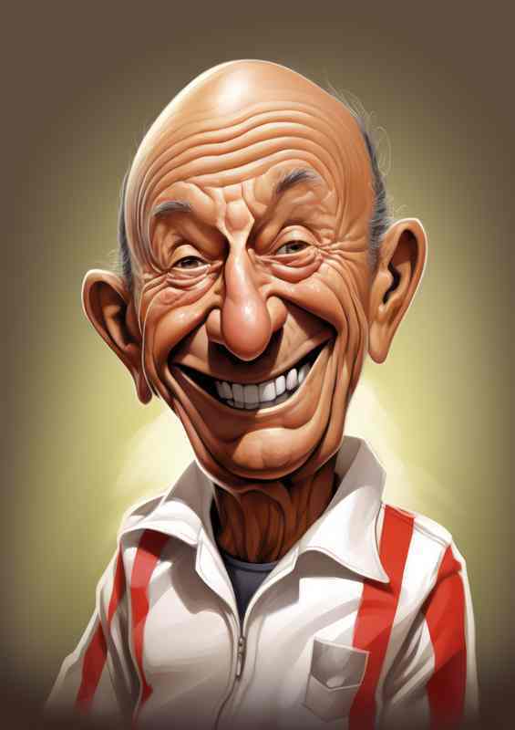 Caricature of Sir Stirling Moss | Di-Bond