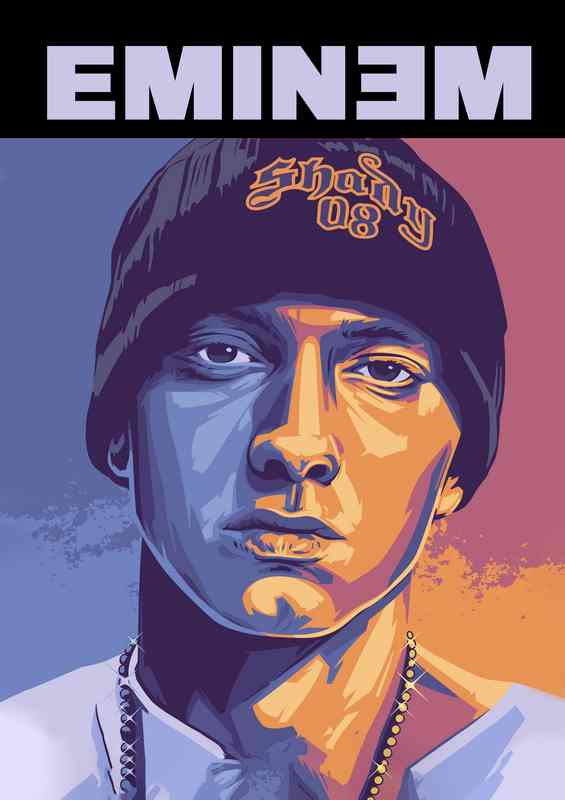 Emenim Music Rapper Slim Shady | Metal Poster