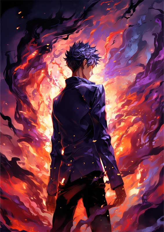 Mr fenagi walking into the fire of doom | Canvas