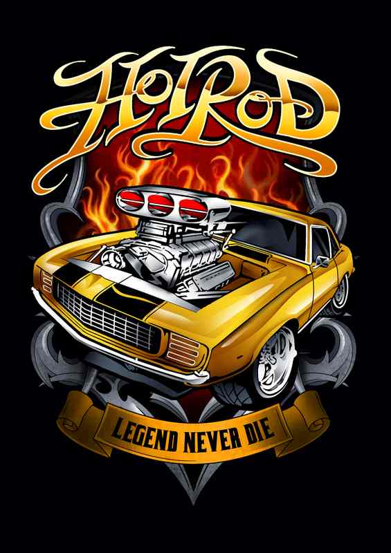 Hotrod The Legend | Metal Poster