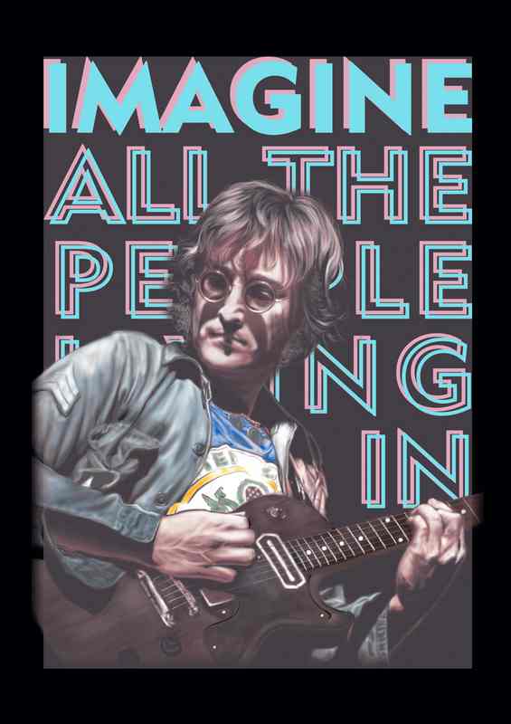 Imagine John Lennon All the people | Canvas