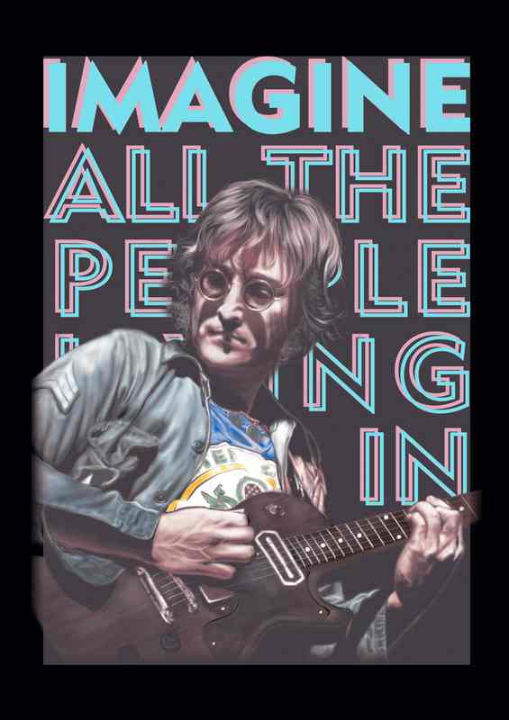 Imagine John Lennon All the people | Poster