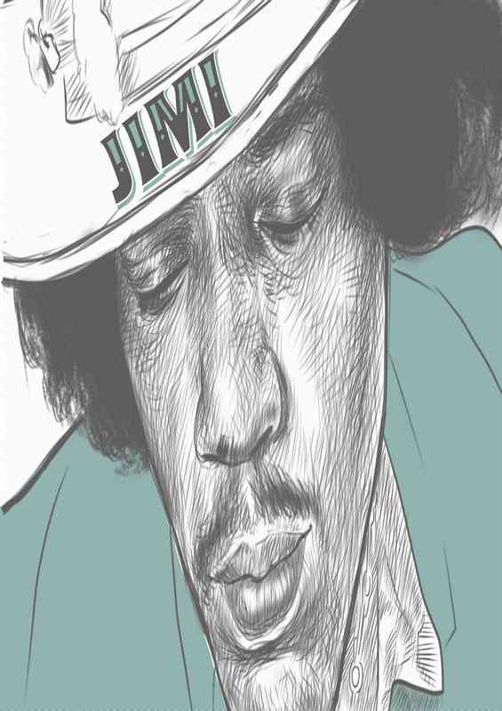 Jimmy hendrix Art | Di-Bond