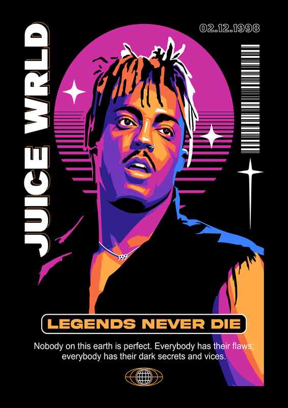 Juice Wrld rapper music | Metal Poster