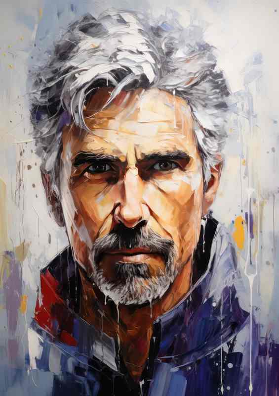Damon Hill Formula one racing driver painted style art | Canvas