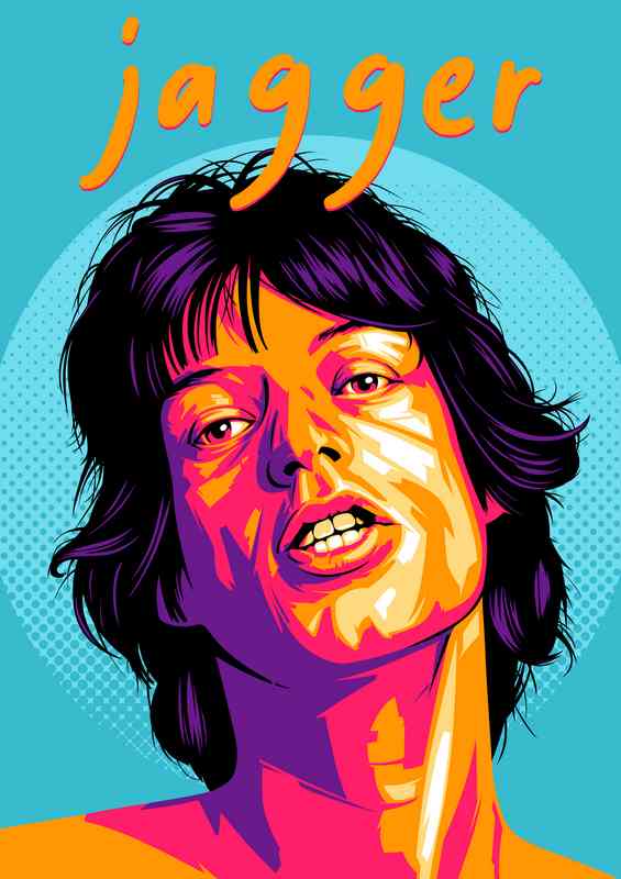 Mick Jagger Pop Art | Di-Bond