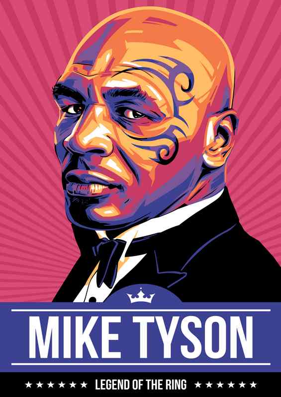 Mike Tyson boxing | Metal Poster