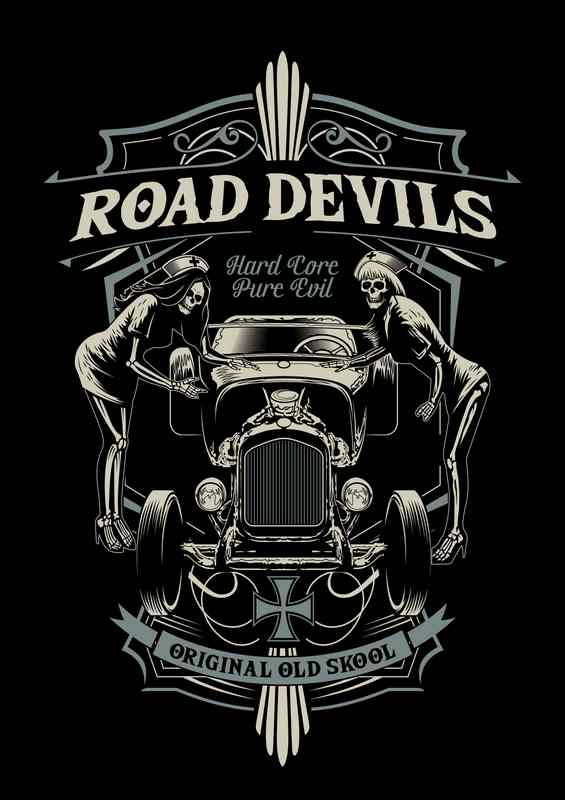 Road Devils Pure Evil | Metal Poster