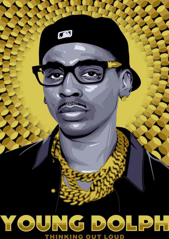 Young Dolph thinking out loud rapper music | Poster