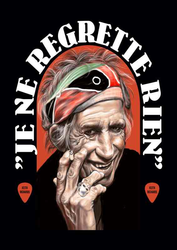keith richards the cool musician | Canvas